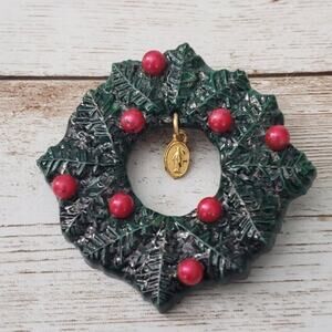 Vintage Brooch / Pin Large Statement Wreath